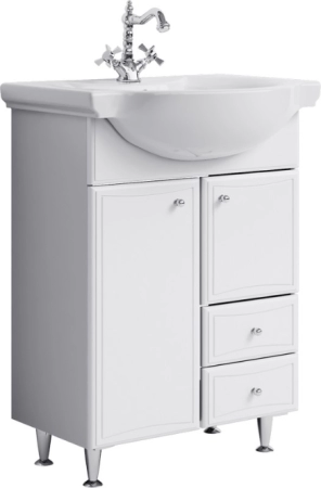 Тумба под умывальник Aqwella Барселона 65 с бельевой корзиной