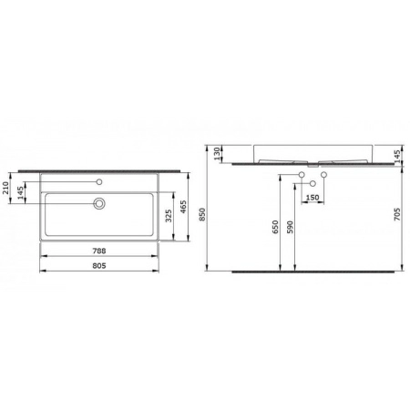 Раковина Bocchi Milano 80 см 1377-001-0126 белая Раковина Bocchi Milano 80 см 1377-001-0126 белая