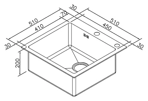 Мойка кухонная Zorg Inox RX RX-5151 Мойка кухонная Zorg Inox RX RX-5151