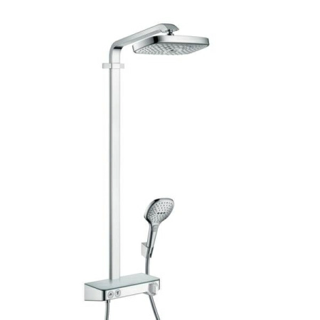 Душевая система Hansgrohe Raindance Select E 300 2jet ST Showerpipe EcoSmart 27283000, хром
