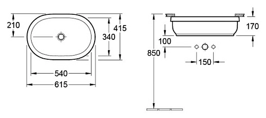 Раковина Villeroy &amp; Boch Architectura 4176 60 01 alpin