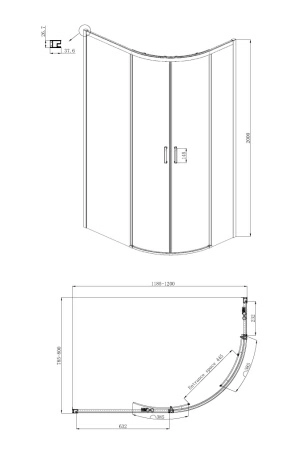 Душевое ограждение Ambassador Queen 11011103L 120*80 Душевое ограждение Ambassador Queen 11011103L 120*80