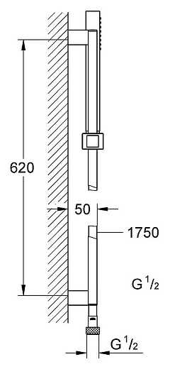 Душевой гарнитур Grohe Eurocube 27936000