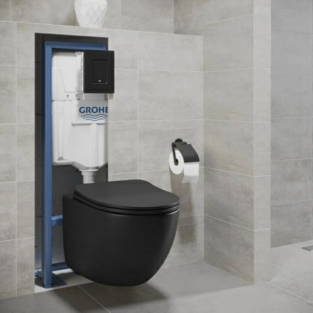 Инсталляция для унитазов Grohe Solido 38811KF0 3 в 1 с черной кнопкой смыва Инсталляция для унитазов Grohe Solido 38811KF0 3 в 1 с черной кнопкой смыва