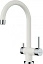 Смеситель Omoikiri Yamada WH 4994227 для кухни под фильтр, белый и хром