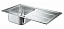 Мойка Grohe K400 из нержавеющей стали с корзинчатым вентилем, 31566SD0, левая/правая Мойка Grohe K400 из нержавеющей стали с корзинчатым вентилем, 31566SD0, левая/правая