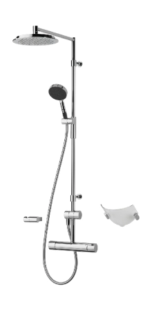 Смеситель с верхним душем rain shower Oras Cubista, 2892 Смеситель с верхним душем rain shower Oras Cubista, 2892