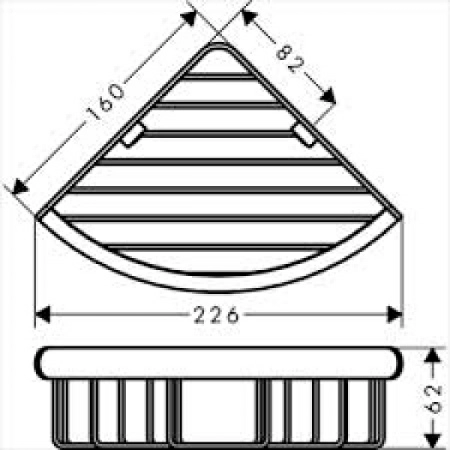 Мыльница-полка Hansgrohe Logis 41710000 угловая Мыльница-полка Hansgrohe Logis 41710000 угловая