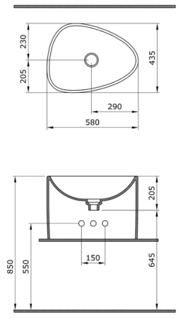Раковина Bocchi Etna моноблок 1162-002-0125, белая матовая Раковина Bocchi Etna моноблок 1162-002-0125, белая матовая