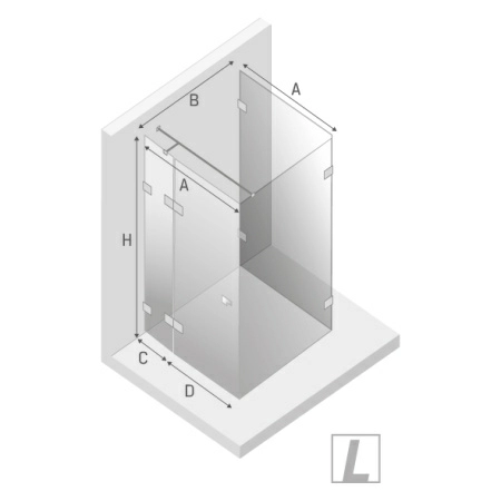 Душевой уголок New Trendy EVENTA L 90x100x200 (var 2)