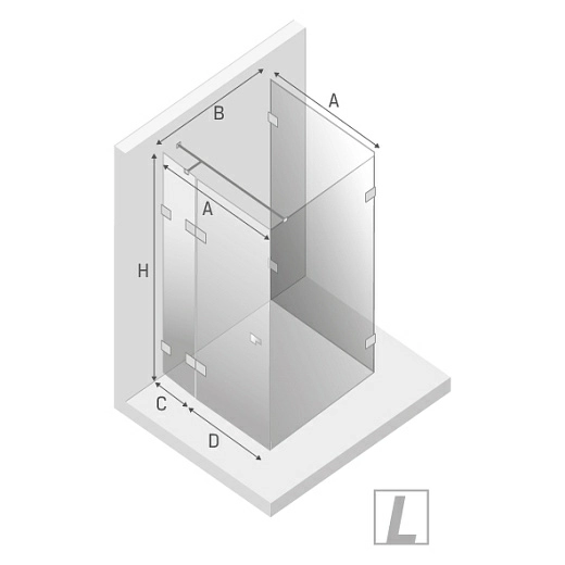 Душевой уголок New Trendy EVENTA L 90x100x200 (var 2)