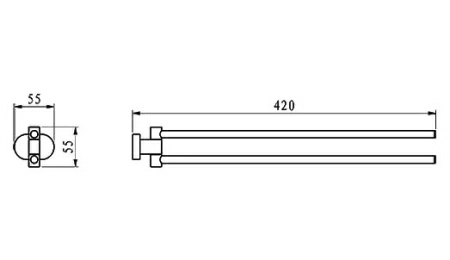 Полотенцедержатель Ravak Chrome CR 340.00 Полотенцедержатель Ravak Chrome CR 340.00