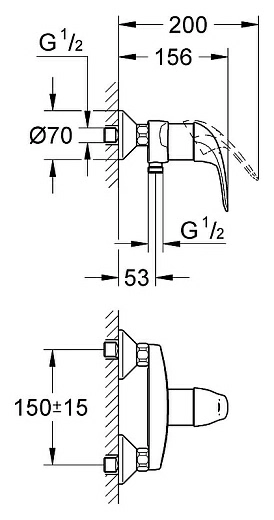Смеситель Grohe Euroeco 32740000 для душа Смеситель Grohe Euroeco 32740000 для душа