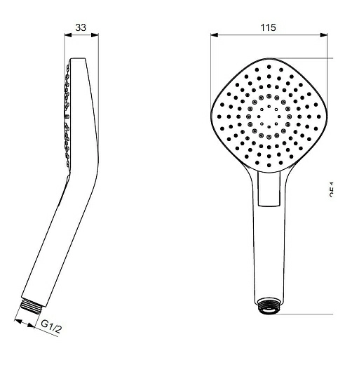 Душевая лейка Ideal Standard Idealrain, B2232AA 110 мм