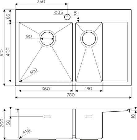 Мойка кухонная Omoikiri Akisame 78-2-GM-L 4973101 вороненая сталь Мойка кухонная Omoikiri Akisame 78-2-GM-L 4973101 вороненая сталь