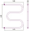 Полотенцесушитель водяной Стилье М-образный 600х500 резьба-сгон 1 Полотенцесушитель водяной Стилье М-образный 600х500 резьба-сгон 1