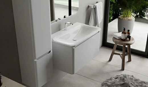 Тумба под умывальник Raval Welto 80 подвесная белая