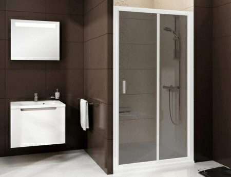 Душевая дверь в нишу Ravak BLDP2-110 Grafit, профиль белый