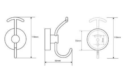 Крючок Bemeta Omega 104105252 5.3 x 6.5 x 11 см, хром Крючок Bemeta Omega 104105252 5.3 x 6.5 x 11 см, хром