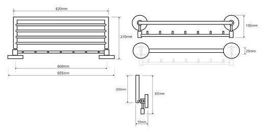 Полка Bemeta Omega 104205162