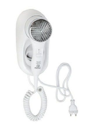 Фен с держателем Bemeta Hotel 945533074 11 x 14 x 27 см, белый