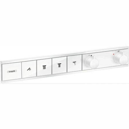 Смеситель для душа Hansgrohe RainSelect 15382700, 4 потребителя, термостатический, белый матовый Смеситель для душа Hansgrohe RainSelect 15382700, 4 потребителя, термостатический, белый матовый
