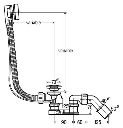 Слив-перелив Viega Simplex 595678 Слив-перелив Viega Simplex 595678