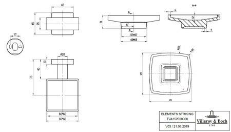 Мыльница Villeroy&Boch Elements, TVA15202000061 Мыльница Villeroy&Boch Elements, TVA15202000061