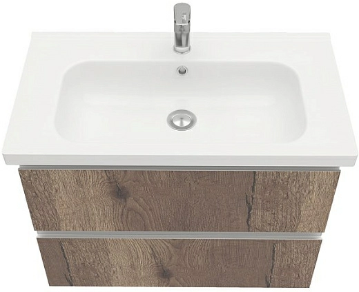 Тумба подвесной Laparet Electra 70 под умывальник Creavit Ideal 70 дуб рока