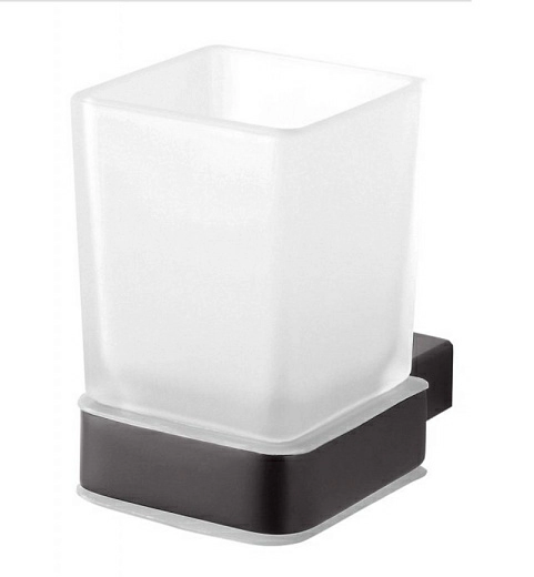 Стакан для зубных щеток Bemeta Nero 135011010 6.4 x 9.7 x 10 см настенный, черный