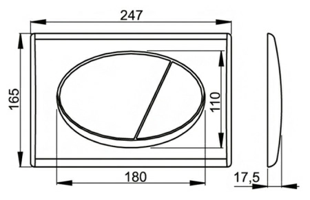 Кнопка смыва AlcaPlast ALCA M70 белая