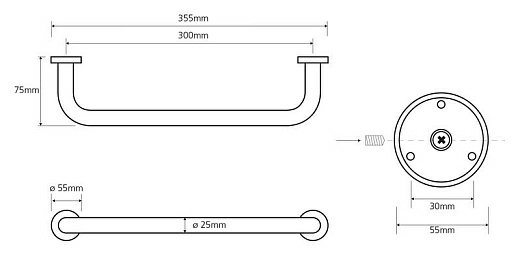 Поручень Bemeta Omega 102307012