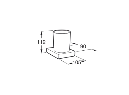Настенный держатель для стакана Roca Tempo, A817021001 Настенный держатель для стакана Roca Tempo, A817021001
