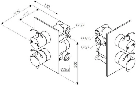 Смеситель Armatura Ariana термостатический