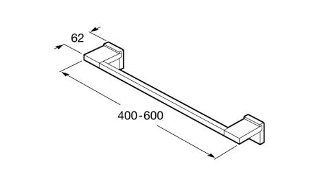 Полотенцедержатель 400мм Roca Rubik, A816846001