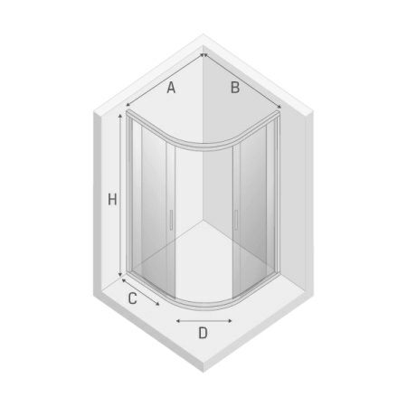 Душевой уголок New Trendy NEW VARIA 90x90x190 (var 2)