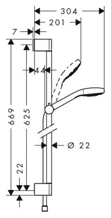 Душевой гарнитур Hansgrohe Croma Select E Multi 26580400