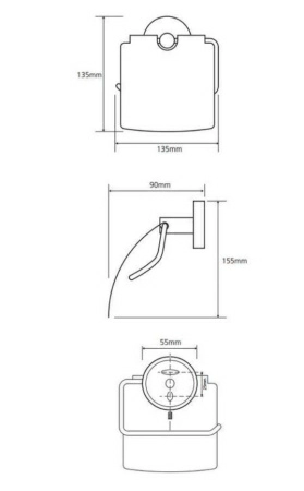 Держатель туалетной бумаги Bemeta Neo 104112015 13.5 x 9 x 15.5 см с крышкой, хром матовый Держатель туалетной бумаги Bemeta Neo 104112015 13.5 x 9 x 15.5 см с крышкой, хром матовый