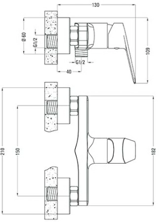 Смеситель для душа Deante Jasmin BGJ_040M