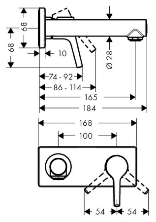Смеситель Hansgrohe Talis S 72110000 для раковины