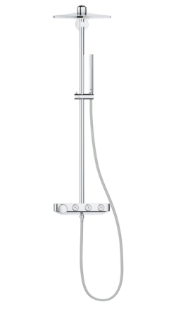 Душевая система с термостатом Grohe Euphoria SmartControl Cube 310 DUO 26508LS0, цвет верхнего душа белая луна