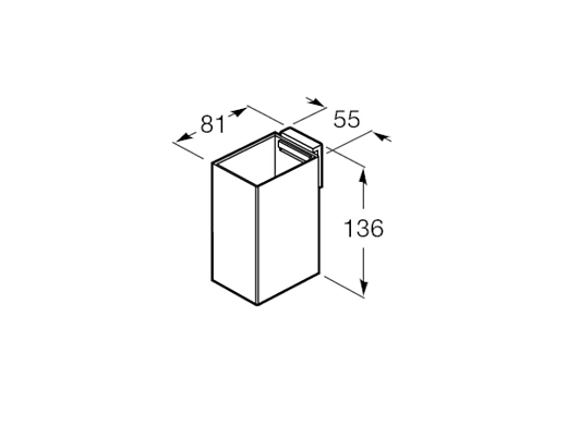 Настенный держатель для стакана Roca Rubik, A816843001
