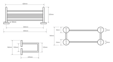 Полка Bemeta Omega 104205102