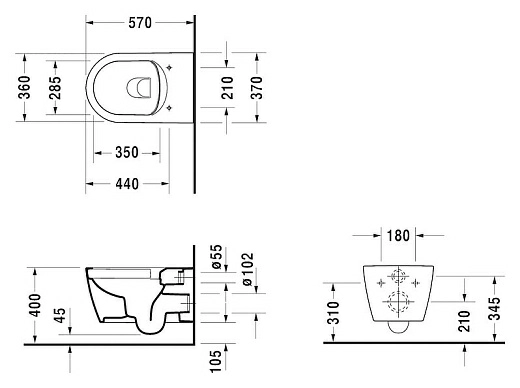 Шторка на ванну Ravak VS3 100 Rain, профиль сатин