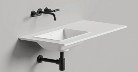 14022061M Раковина столешница Salini ONDA EDGE SQUARE КОНСТРУКТОР (S-Stone, матовый)