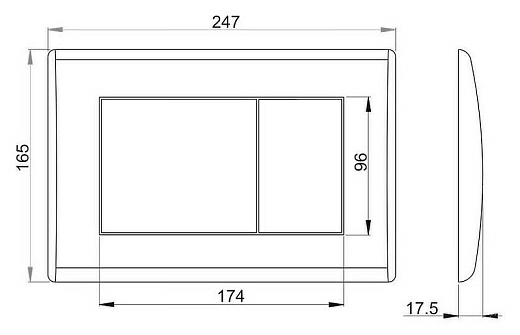 Кнопка смыва AlcaPlast ALCA M271 хром глянцевый