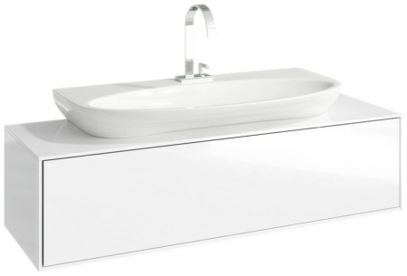 Тумба подвесной Aqwella Genesis 120 под умывальник белая