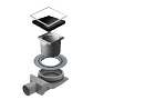 Точечный трап Pestan Confluo Dry 8 Black Glass 10x10 with flange, 13000375 Точечный трап Pestan Confluo Dry 8 Black Glass 10x10 with flange, 13000375
