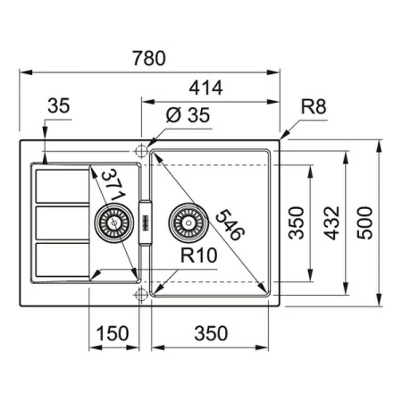 Мойка кухонная FRANKE S2D 651-78 (белый) Мойка кухонная FRANKE S2D 651-78 (белый)
