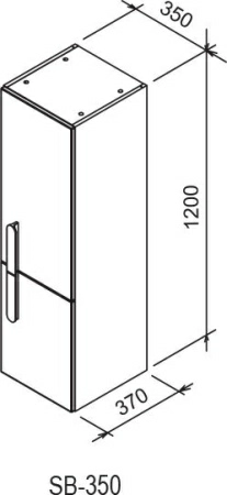 Шкаф-пенал Ravak SB 350 Chrome 35x37x120 L, белый/белый Шкаф-пенал Ravak SB 350 Chrome 35x37x120 L, белый/белый